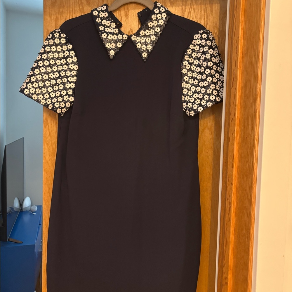 Navy and White Floral Women's Dress